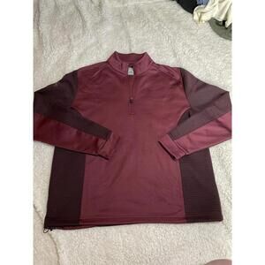 Callaway Men's Quarter Zip Pullover - Burgundy Dark Red Size L